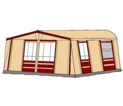 Te Velde Voortent Prelude 350 Cm Bordeaux -Kampeer Verkoop 14 tevelde voortent prelude bordeaux 350 rechts