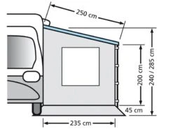 Eurotrail Zijwand Cassetteluifel Zonder Raam 250 5 Eurotrail Zijwand Cassetteluifel Zonder Raam 250 -Kampeer Verkoop 16 1 eurotrail zijwand camperluifel fiamma omnistore 250 etct0018 250