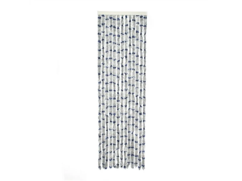 Travellife Chenille Streep Grijs/blauw 56x185cm 4 Travellife Chenille Streep Grijs/blauw 56x185cm - Image 2