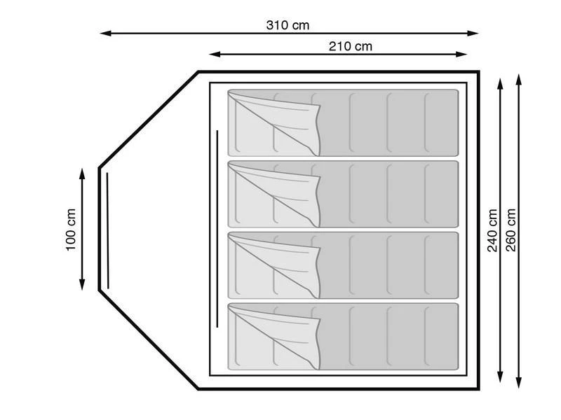 Eurotrail Koepeltent Ontario 4 Katoen-polyester 4 Eurotrail Koepeltent Ontario 4 Katoen-polyester - Image 2
