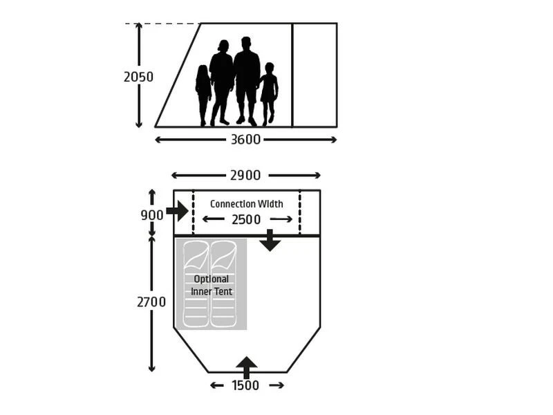 Kampa Camper-bus Voortent Action 4 Kampa Camper-bus Voortent Action - Image 2