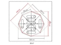 Coleman Familie Tent Octagon Blue-lime -Kampeer Verkoop 64 3coleman familie tent octagon blue lime 2000035750