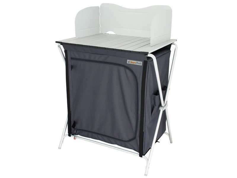 Eurotrail Kookeiland Chur Vouwbaar + Windscherm Grijs-Zwart 4 Eurotrail Kookeiland Chur Vouwbaar + Windscherm Grijs-Zwart - Image 2