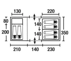 High Peak Porto 6 -Kampeer Verkoop high peak koepeltent porto 6 plattegrond 12240 2